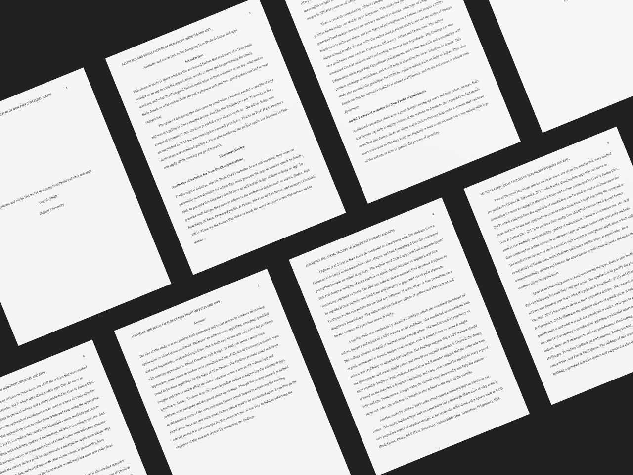 Image showing isometric mockup of various pages from the research paper