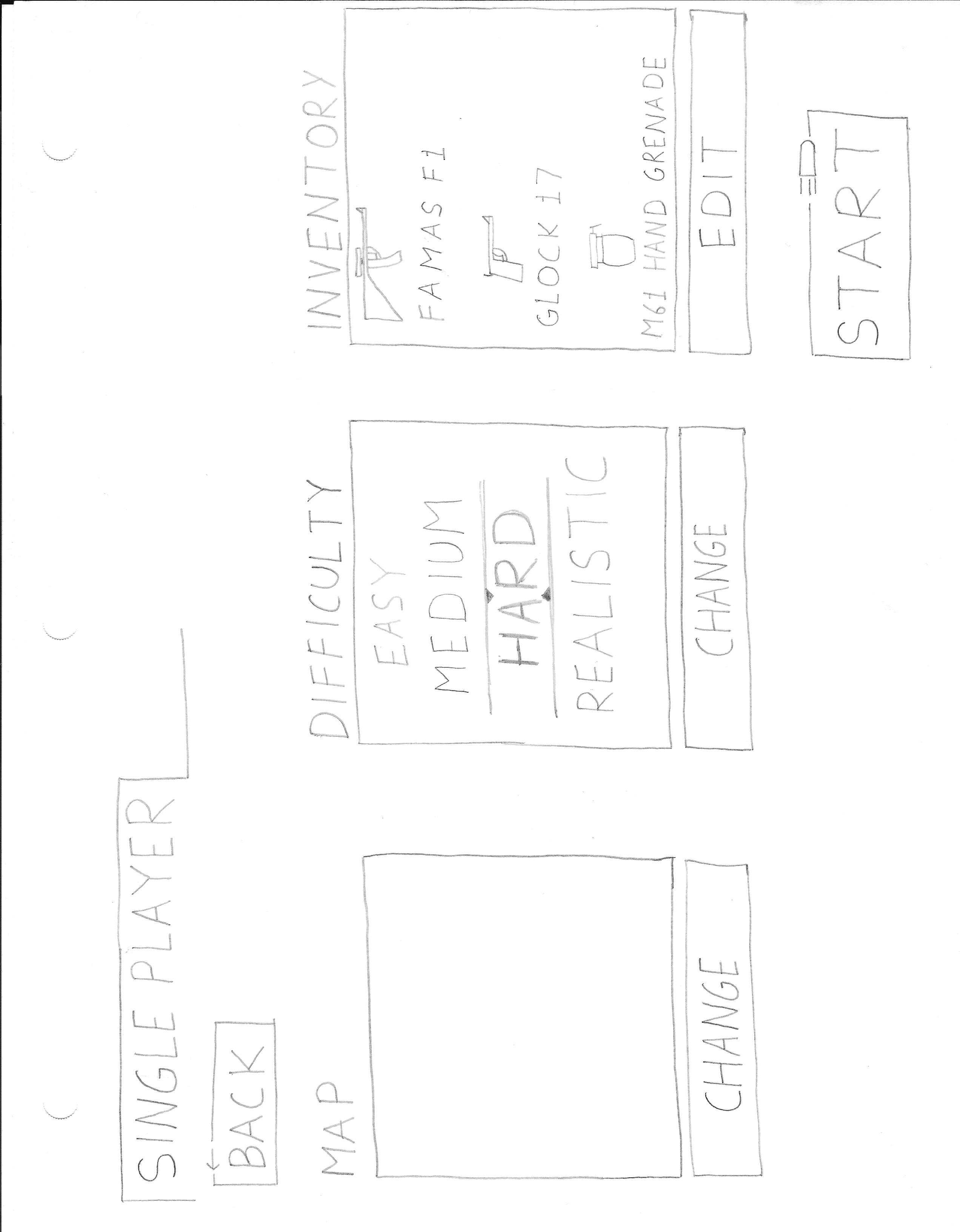 Image of a game UI sketch.