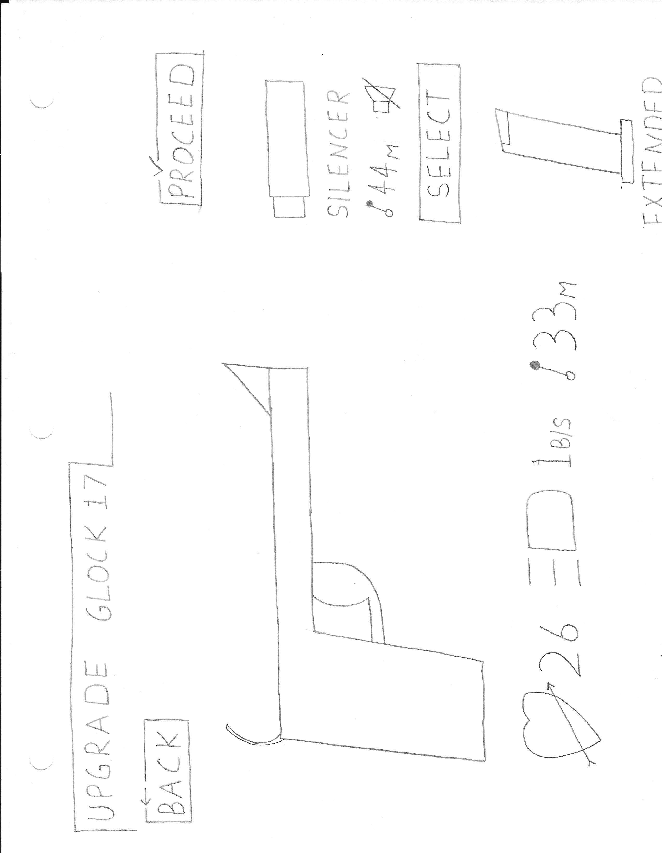 Image of a game UI sketch.